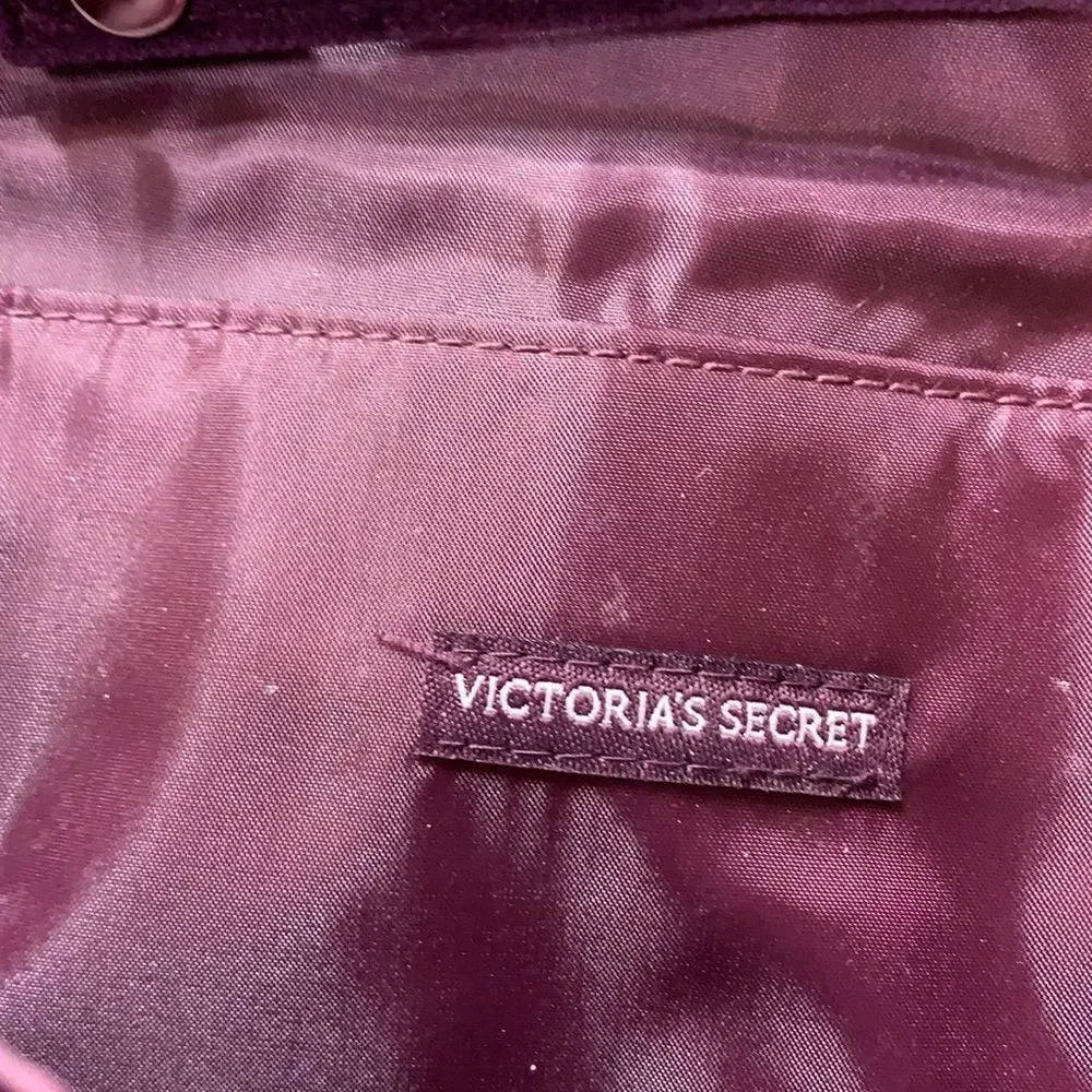 Victoria’s Secret Sexy Purple Velvet Clutch Rhinestone Gem Studded Women’s Purse
